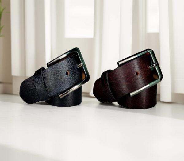 Combo of TWO  Leather Belt (Brown & Black )